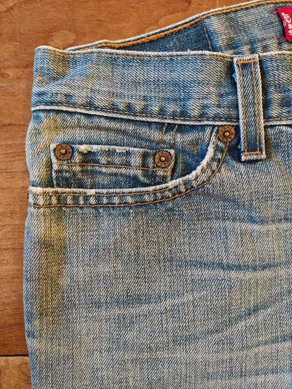 Levi's Premium Denim 518 Superlow 100 percent cotton Made in USA Vintage 2001